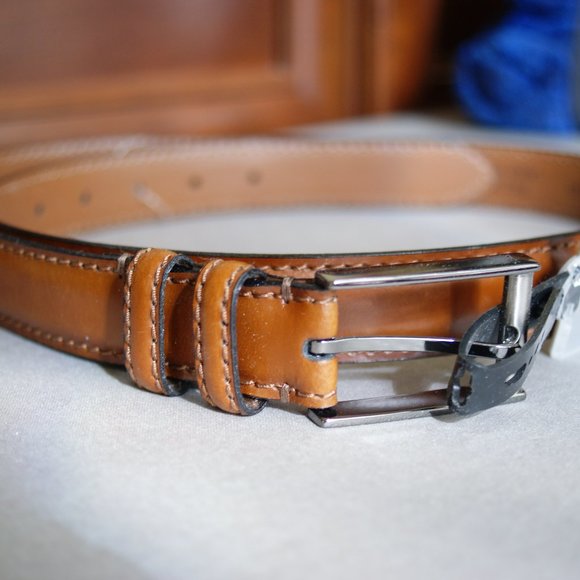 Made in Italy Leather Belt - Picture 1 of 5